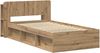 vidaXL Bettgestell mit Stauraum mit Kopfteil Artisan-Eiche 90x190 cm 3433327 Bild 3