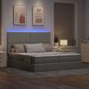 vidaXL Bett mit LED-Lichtleisten Hellgrau 180 x 200 cm Stoff 3372821 Bild 5