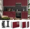 Spülenunterschrank Fame-Line Bordeaux Hochglanz/Weiß 100 cm ohne Arbeitsplatte Vicco Bild 4