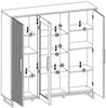 Highboard >Eddie< in Eiche / schwarz, Eiche teilmassiv - 146x147x40cm (BxHxT) Bild 3