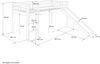 Homestyle4u Spielbett mit Rutsche, Stern, Kiefernholz weiß, 90x200 cm Bild 3