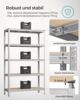 Songmics Schwerlastregal mit 5 Ablagen, Stahl / MDF, Silber, 200 x 60 x 120 cm Bild 4