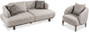 Sitzgruppe/Sofa Set - Wohnzimmergarnitur "Floravoria" 3+3+1-Grau Bild 3
