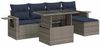 vidaXL 6-tlg. Garten-Sofagarnitur mit Kissen Grau Poly Rattan 3326462 Bild 2