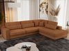 Freistehendes Ecksofa mit lose Kissen, L-form - SAVONA - rechts - Orange Stoff Bild 3