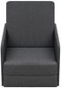 vidaXL Schlafsessel Ausziehbar Dunkelgrau Stoff 243649 Bild 3