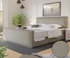 Boxspringbett Schlafzimmerbett CELES 160x220cm Stoff Brooklyn Sand Bild 2