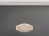 Große Boho Pendelleuchte SVEA Lampenschirm aus Baumwolle Beige, Ø 61cm Bild 3