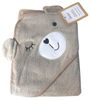 Baby Kapuzenbadetuch mit niedlichem Tier » Badetuch 76 x 76 cm » Kleinkind Bade Handtuch mit Kapuze » 100% reine Baumwolle - Teddybär Bild 2