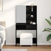 vidaXL Schminktisch mit Regal Schwarz Eichen-Optik 74.5 x 40 x 141 cm 862782 Bild 4