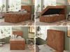 TILIO Jugendbett 90x200 mit Bettkasten - Boxspringbett mit 7-Zonen-Taschenfederkernmatratze, hohes Kopfteil, Einzelbett mit Stauraum - Orange Cordstoff - H4 - Rechts Bild 2