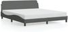 vidaXL Bettgestell "Dover" Dunkelgrau 160x200 cm Stoff 373206 Bild 2