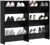 vidaXL Schuhschrank 2 pcs Schwarz Eichen-Optik 60 x 18 x 90 cm 875151 Bild 3