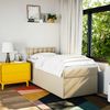 vidaXL Boxspringbett mit Matratze Creme 80x200 cm Stoff 3288034 Bild 4