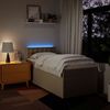 vidaXL Boxspringbett mit Matratze Creme 80x200 cm Stoff 3288034 Bild 5