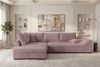 Couch Mykonos L Form in Samtstoff - Cordstoff - pastellrosa - Links Bild 3