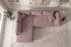 Couch Mykonos L Form in Samtstoff - Cordstoff - pastellrosa - Links Bild 5