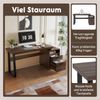 Merax 135cm Schreibtisch, mit hochwertigem Stahlrohr, super belastbar, multifunktionales Aufbewahrungsdesign, geräuschlose Schublade, Ordnersch , braun Bild 5