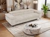 3-Sitzer Polstersofa PETER, verstellbaren Armlehnen und Kopfstütze, breite 262 cm, Gepolsterte Couch, Wellenfeder - Beige Cord Bild 5