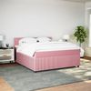 vidaXL Boxspringbett mit Matratze Rosa 180x200 cm Samt 3290111 Bild 4
