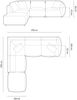 Micadoni Modulares Ecksofa Chris 4-Sitzer Links Samt Grau Bild 5