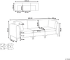 3-Sitzer Sofa Samtstoff grau EVJA Bild 2