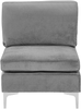 3-Sitzer Sofa Samtstoff grau EVJA Bild 5
