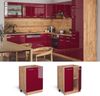 Vicco Küchenschrank Küchenzeile R-Line, Bordeaux Hochglanz, Unterschrank 60 cm, ohne AP Bild 2