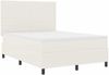 vidaXL LED Boxspringbett Creme und Weiß 140 x 190 cm Cordstoff 3337645 Bild 2