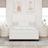 vidaXL LED Boxspringbett Creme und Weiß 140 x 190 cm Cordstoff 3337645 Bild 4