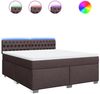 vidaXL Boxspringbett mit Matratze Dunkelbraun 180x200 cm Stoff 3288277 Bild 2