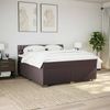 vidaXL Boxspringbett mit Matratze Dunkelbraun 180x200 cm Stoff 3288277 Bild 4