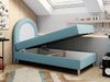 Kinderbett NEST, Boxspringbetten für Kinderzimmer, Jugendbett, Einzelbett mit Matratze 90 x 180 cm - Blau Velvet - Topper Visco Bild 2