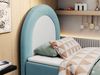 Kinderbett NEST, Boxspringbetten für Kinderzimmer, Jugendbett, Einzelbett mit Matratze 90 x 180 cm - Blau Velvet - Topper Visco Bild 3