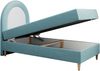 Kinderbett NEST, Boxspringbetten für Kinderzimmer, Jugendbett, Einzelbett mit Matratze 90 x 180 cm - Blau Velvet - Topper Visco Bild 5