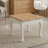 CLP Beistelltisch Alma 50 x 50 cm quadratisch Sofatisch in Landhausstil Shabby Chic,natura/weiß Bild 2