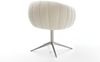 Drehstuhl Jada-Flex Teddystoff Beige Fußkreuz Edelstahl 360° drehbar Wippfunktion Taschenfederkern Bild 5