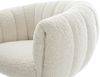 Drehstuhl Jada-Flex Teddystoff Beige Fußkreuz Edelstahl 360° drehbar Wippfunktion Taschenfederkern Bild 4