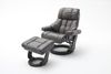 Relax-Sessel mit Hocker CALGARY, creme/schwarz Bild 2