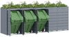 vidaXL Wagenmüllbehälter für 5 Behälter Hellgrau 340 x 77,5 x 121,5 cm 3394751 Bild 3
