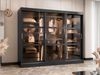 Mirjan24 'Norilo 250' Kleiderschrank, mit warmweißer LED Beleuchtung, Holz Schwarz, 203 x 250 x 65 cm Bild 2