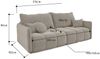 Sofa 3-Sitzer mit Schlaffunktion MORGANO Stoff Abriamo Beige Bild 5