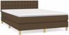 vidaXL Boxspringbett mit Matratze Dunkelbraun 140x200 cm Stoff 3140940 Bild 2