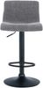 Barhocker PESAN - Stoff Hellgrau 39x36x84 cm Schwarz | Barstuhl Höhenverstellbar Mit Lehne Drehbar Tresenhocker Tresenstuhl Kneipenhocker Kneipenstuhl Bild 5