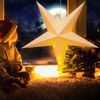 Casaria LED Weihnachtsstern Creme 5 Spitzen Beleuchtet 60 cm creme Papierstern Weihnachten Weihnachtsdeko Leuchtstern Dekostern Adventsstern Bild 5