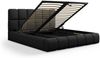Micadoni Stauraumbett mit Kopfteil Bellis Chenille Haga Schwarz 140x200 Bild 5