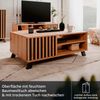 KHG Couchtisch 1-türig inkl. 2 offene Fächer Scandi, Tisch aus Holzwerkstoff Eiche foliert für Wohnzimmer, 110,5 x 42 x 67 cm (B/H/T) Bild 5