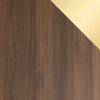 Drehtürenschrank Borton III, Kleiderschrank mit 2 Türen, Frontspiegel (Farbe: Nuss Warmia / Nuss Warmia + Gold) Bild 5