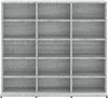 vidaXL CD-Regal Grau Sonoma 100x23x89,5 cm Holzwerkstoff 815484 Bild 3
