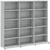 vidaXL CD-Regal Grau Sonoma 100x23x89,5 cm Holzwerkstoff 815484 Bild 2